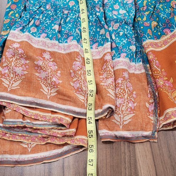 ZESICA Women's Floral Print Bohemian Waist Tie Wrap Long Flowy Dress Size S - Picture 8 of 10